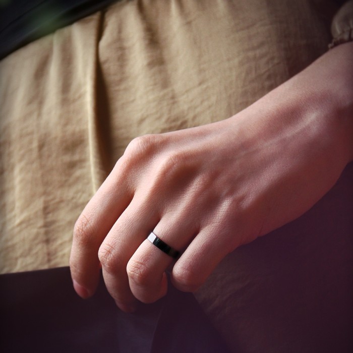 Steel Fashion Thin Ring (Flat Surface)