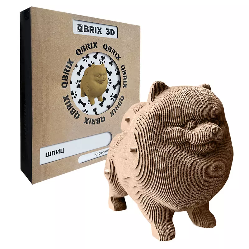Картонный 3D пазл - Шпиц