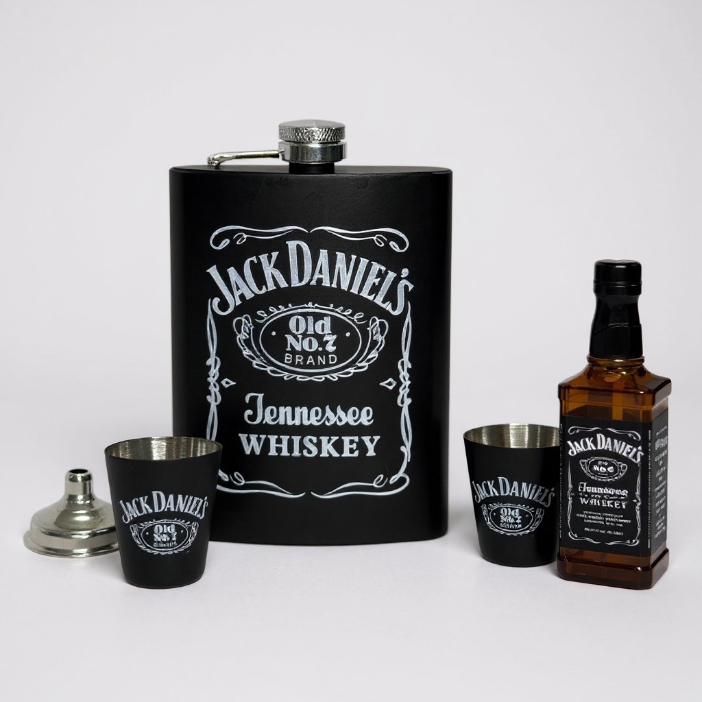 img-Շքեղ Jack Daniel’s տափաշիշ հավաքածու – սև