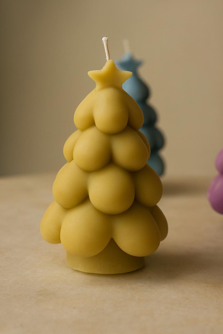 Свеча «Елочка» - Желтая