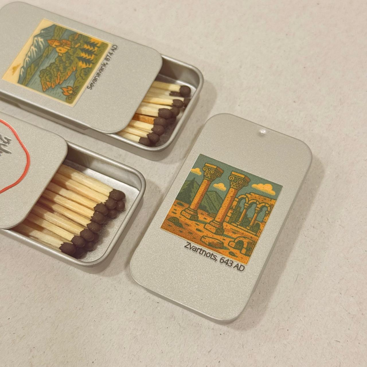 Մետաղյա տարայով լուցկիներ - Զվարթնոց