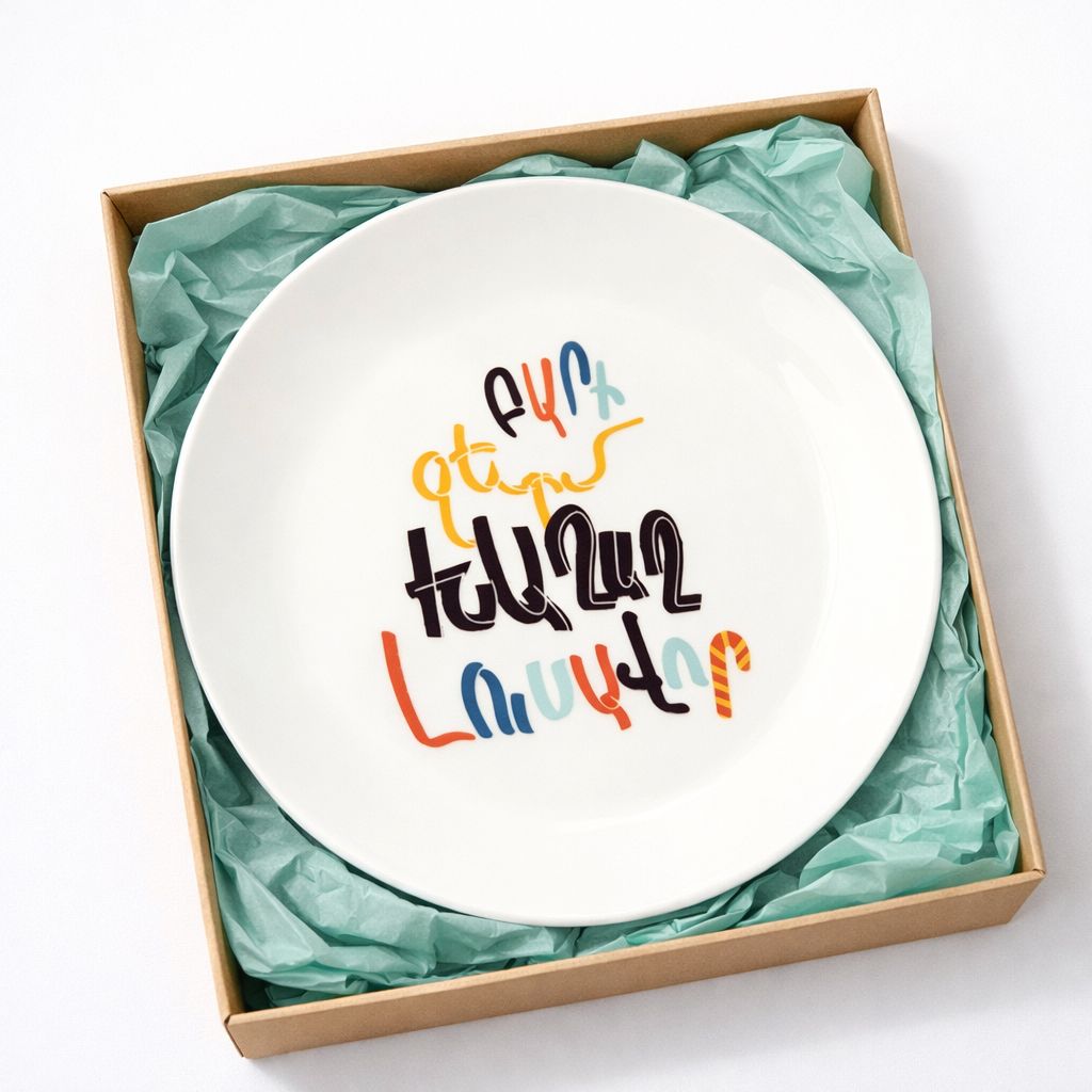 Декоративная тарелка — «Добрый, тёплый, спокойный, светлый»