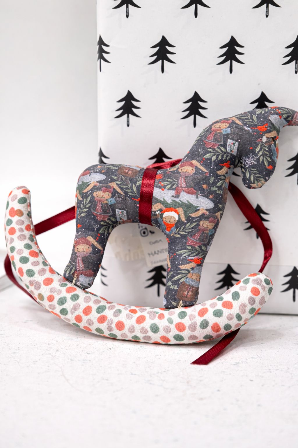 Handmade Soft Rocking Horse - dark