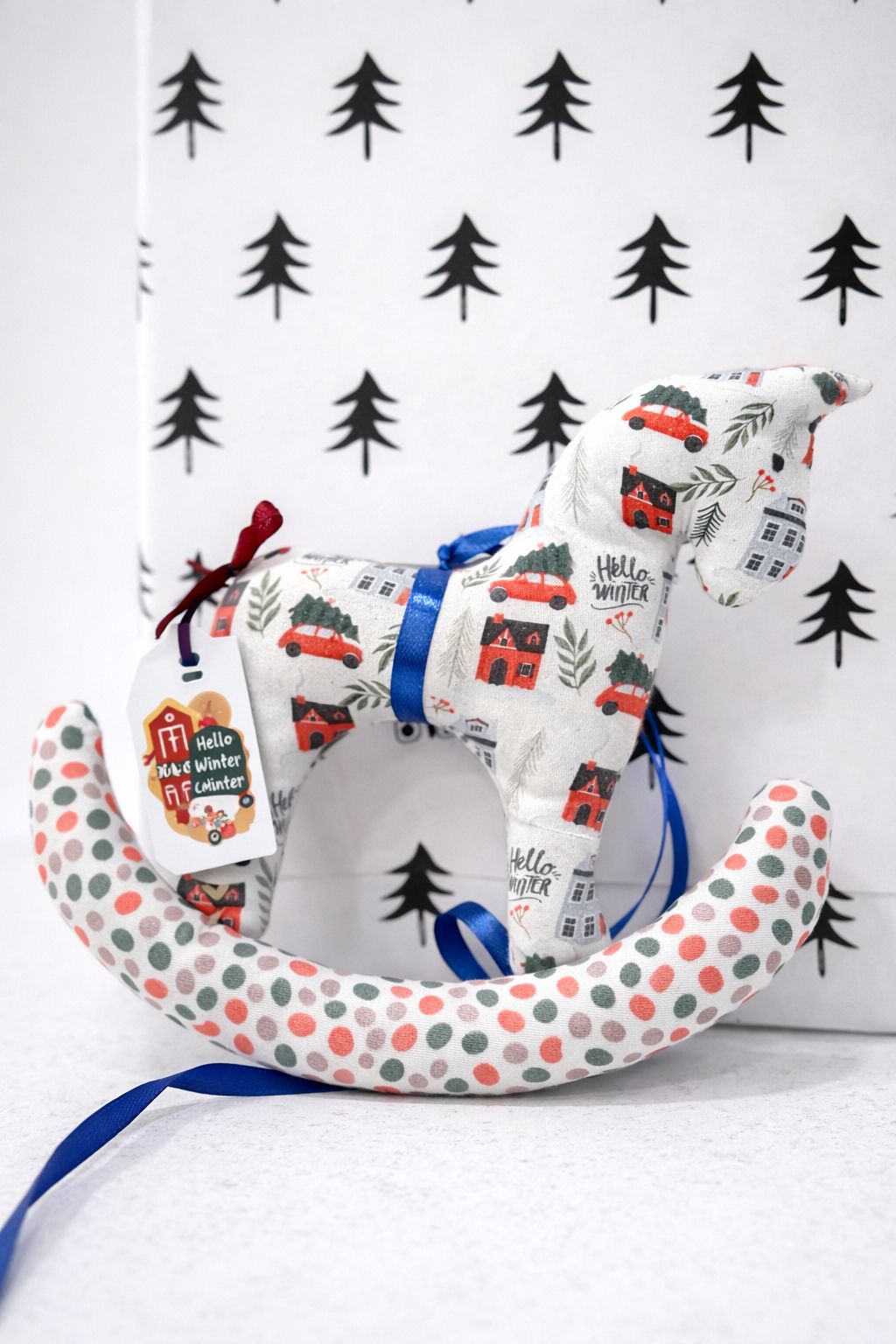 Handmade Soft Rocking Horse - light